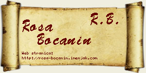 Rosa Boćanin vizit kartica